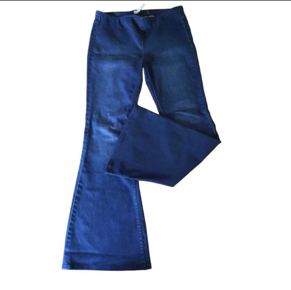 Free People Women's Straight Leg Jeans - Dark Blue